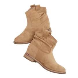 Bottes sur un coin caché beige 1516 Beige