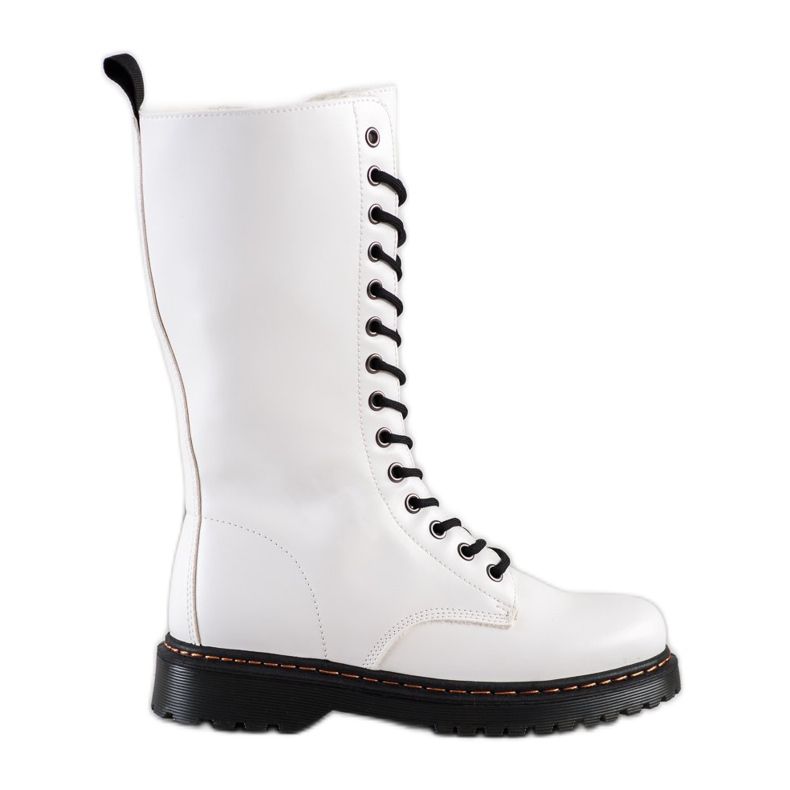 SHELOVET Bottes hautes blanches le noir SHELOVET Bottes hautes blanches le noir