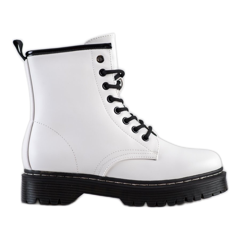 Weide Bottes chaudes avec cuir écologique blanche le noir Weide Bottes chaudes avec cuir écologique blanche le noir
