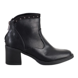 Kylie Bottes décontractées en cuir écologique noir