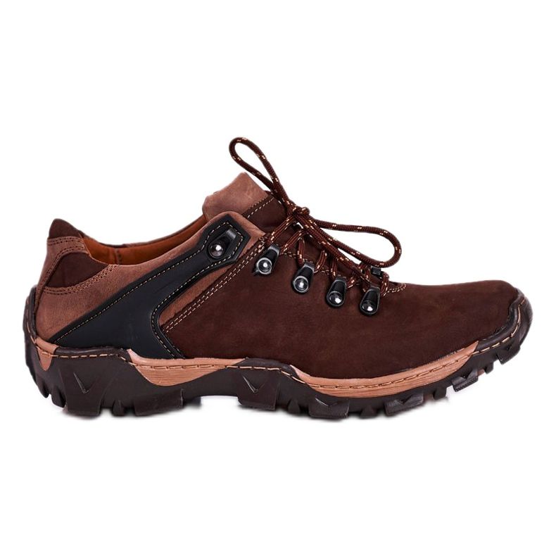 Bednarek Polish Shoes Chaussures de trekking homme marron en cuir Bednarek brun