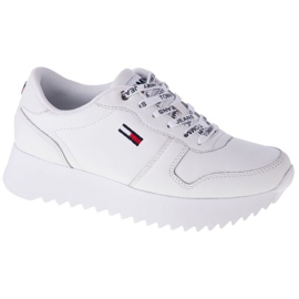 Tommy Hilfiger High Cleated Leather W EN0EN01120-YBR blanche