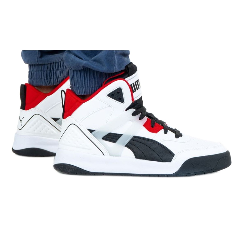 Puma Backcourt Mid M 374139 01 blanche le noir Puma Backcourt Mid M 374139 01 blanche le noir