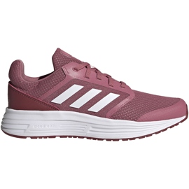 Chaussures running femme adidas Galaxy 5 bordeaux FW6124 blanc rouge