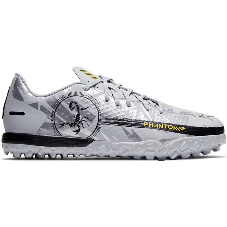 Nike Phantom Gt Scorpion Academy Tf Junior DA2282 001 chaussures de football argent argent