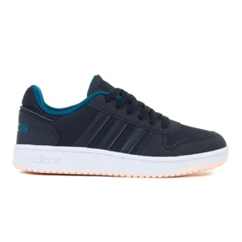 Chaussures Adidas Hoops 2.0 K EE6718 noir vert
