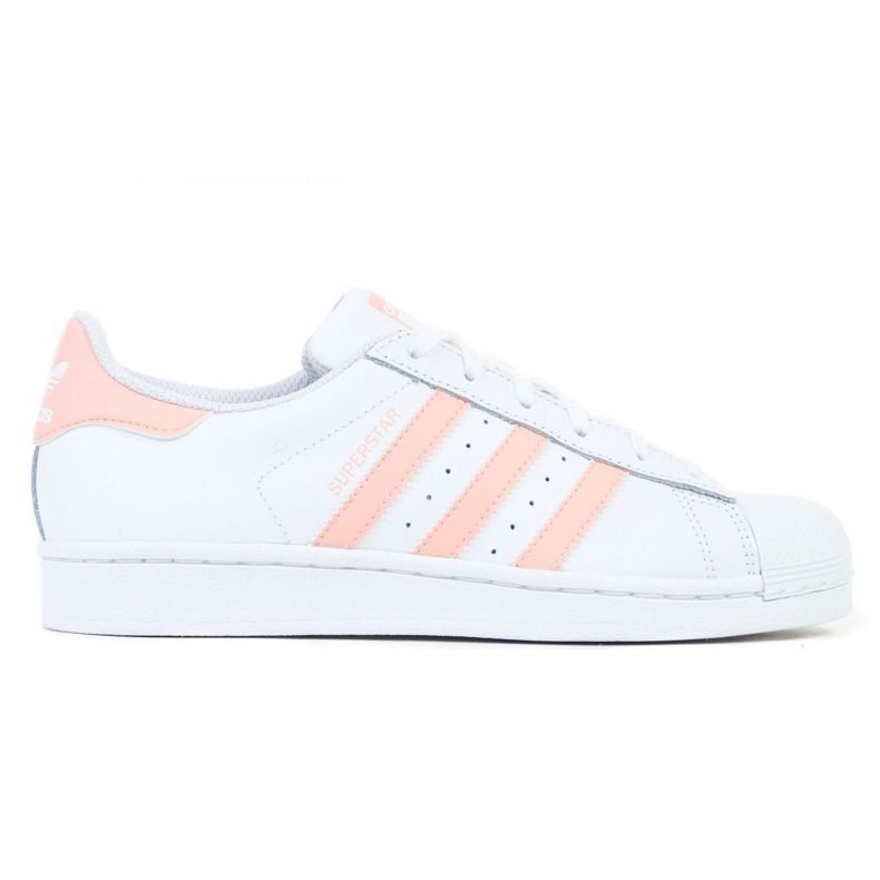 Chaussures Adidas Superstar Jr EE7820 blanche vert