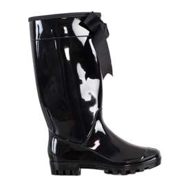 SHELOVET Galoches Laquées Avec Un Arc le noir SHELOVET Galoches Laquées Avec Un Arc le noir