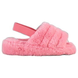 Seastar Chaussons Chauds Avec Fourrure rouge