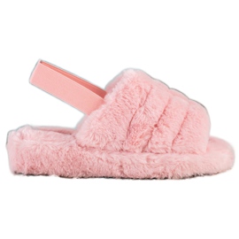 Seastar Pantoufles chaudes avec fourrure rose