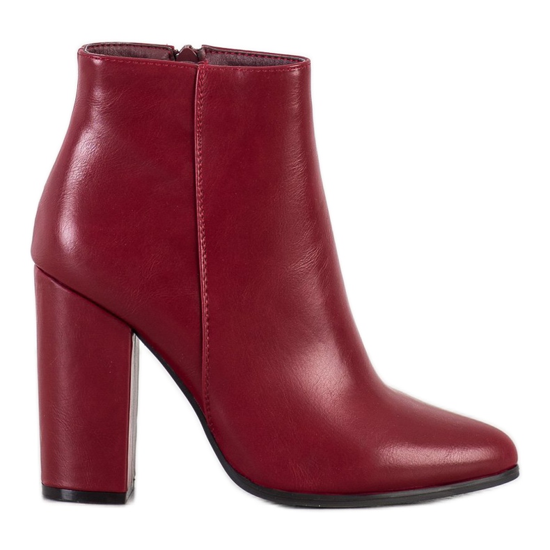 Camo Bottes classiques en éco-cuir rouge