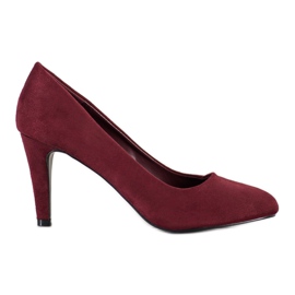 Renda Escarpins en daim marron rouge Renda Escarpins en daim marron rouge