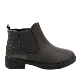 Bottines plates en daim gris Herkrana