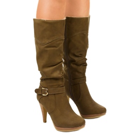 Bottes chaudes sur une épingle par Ertris kaki vert