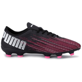 Chaussures de football Puma Ultra 4.1 FG / AG M 106092 05 noir, noir, rose le noir