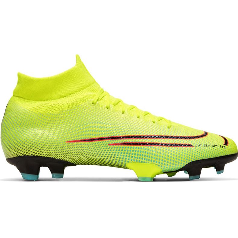 Nike Mercurial Superfly 7 Pro Mds Fg BQ5483 703 chaussures de football blanc, noir, rose jaune