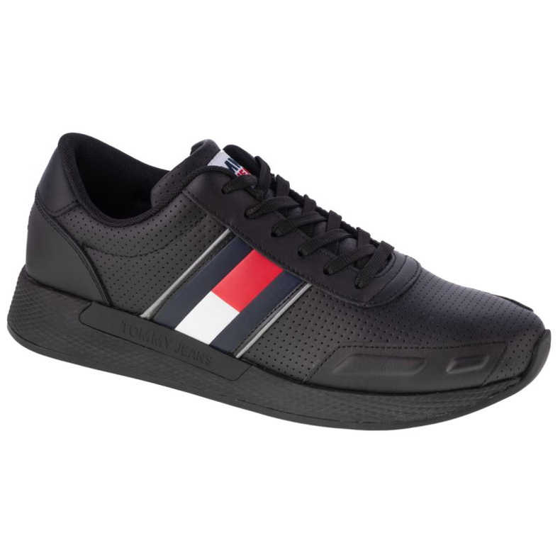 Tommy Hilfiger Flexi Perf Leather Runner M EM0EM00580-BDS chaussures le noir