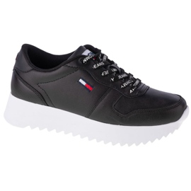 Tommy Hilfiger High Cleated Leather W EN0EN01120-BDS chaussures le noir