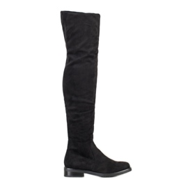 Kayla Cuissardes en daim le noir