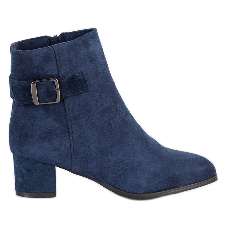 Sabatina Boots bleu marine à boucle