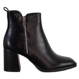SHELOVET Bottes classiques avec une fermeture éclair le noir
