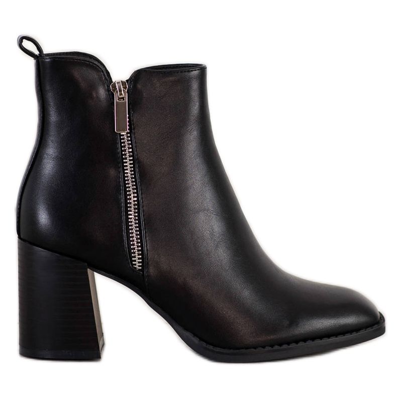 SHELOVET Bottes classiques avec une fermeture éclair le noir