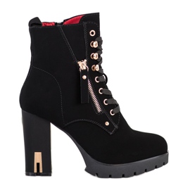 Super Mode Bottes à talons à la mode noir