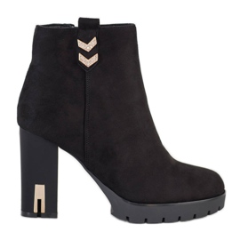 Bestelle Bottines en daim avec ornement noir