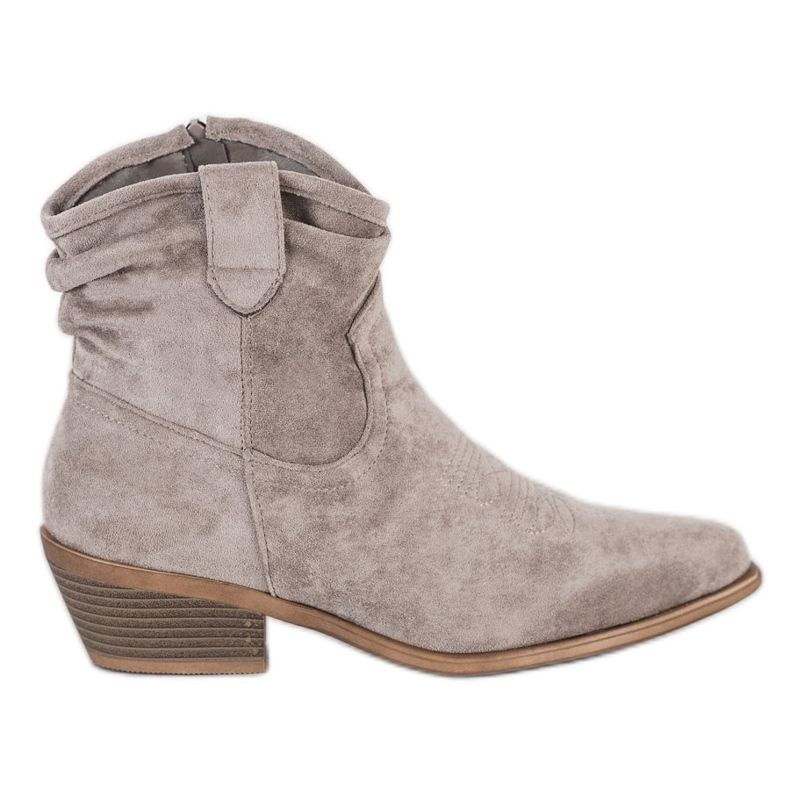 Cm Paris Bottes de cowboy en daim beige
