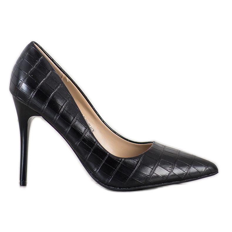Goodin Escarpins à la mode sur une épingle le noir