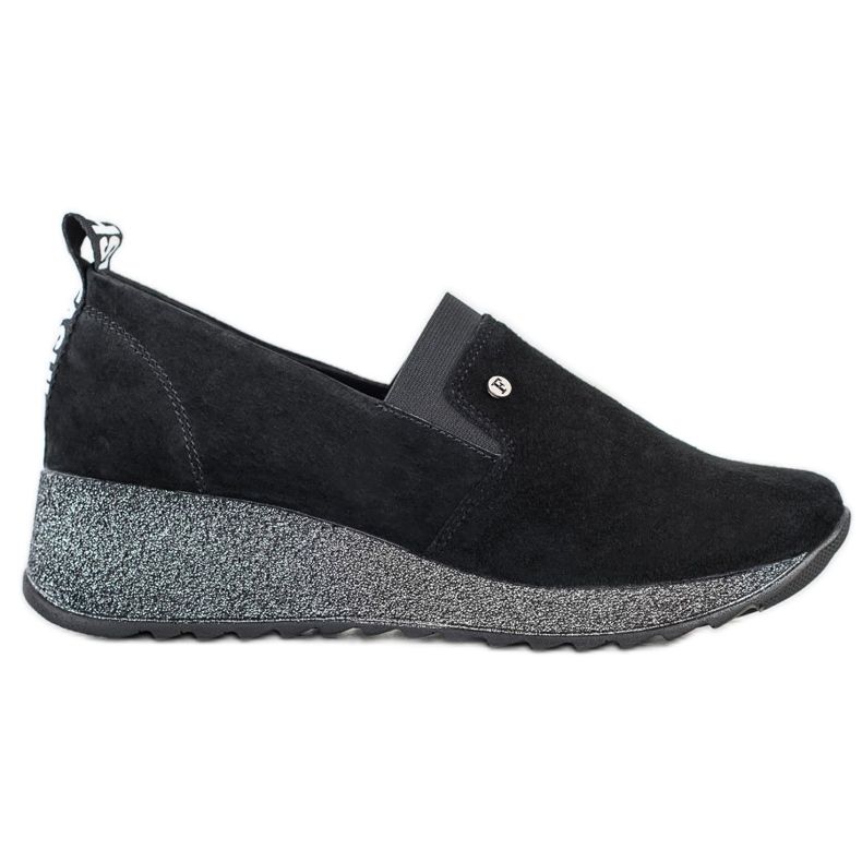 Filippo Chaussures à enfiler en cuir le noir