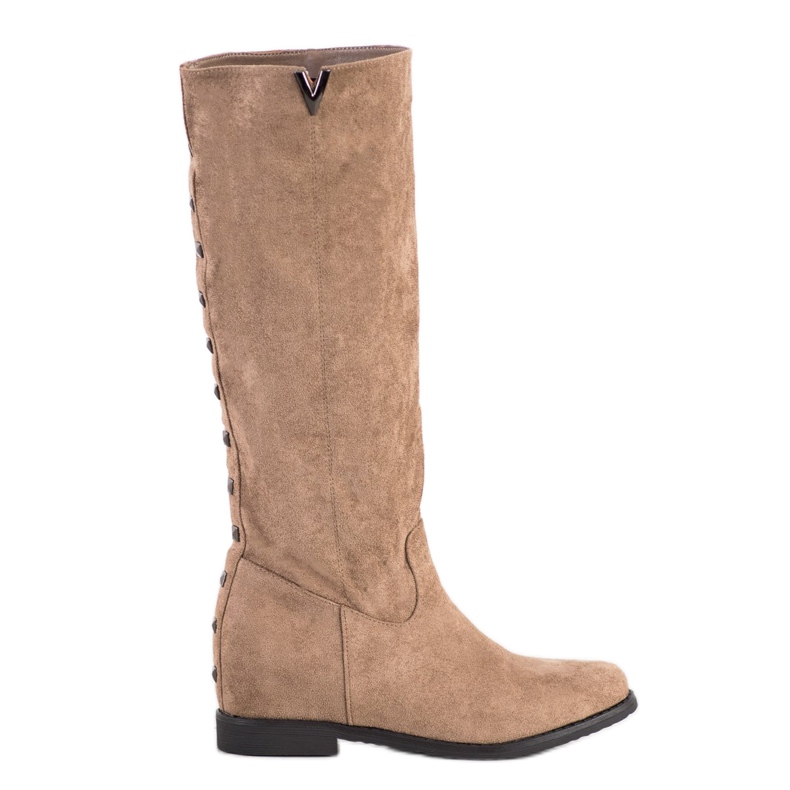 Seastar Bottes en daim à clous beige