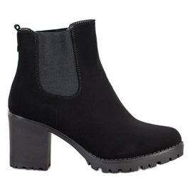 Queentina Bottines Chelsea en textile sur un pilier noir