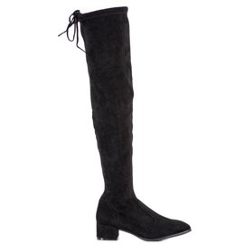 SHELOVET Cuissardes sur montant bas le noir SHELOVET Cuissardes sur montant bas le noir