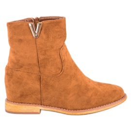 Sergio Todzi Bottines compensées élégantes brun