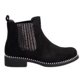 SHELOVET Bottines Chelsea élégantes le noir