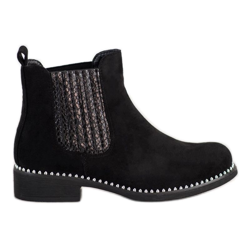 SHELOVET Bottines Chelsea élégantes le noir