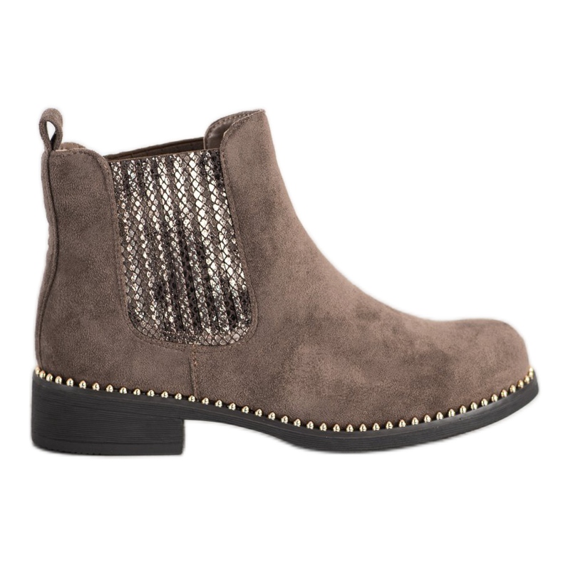 SHELOVET Bottines Chelsea élégantes gris
