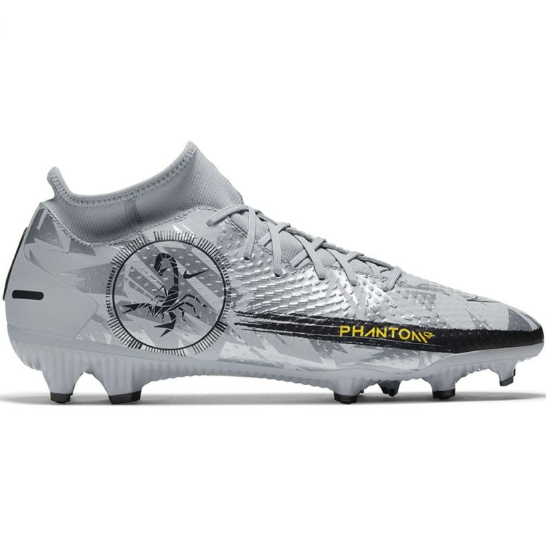 Nike Phantom Gt Scorpion Academy Dynamic Fit FG / MG M DA2266 001 chaussures de football bleu argent Nike Phantom Gt Scorpion Academy Dynamic Fit FG / MG M DA2266 001 chaussures de football bleu argent