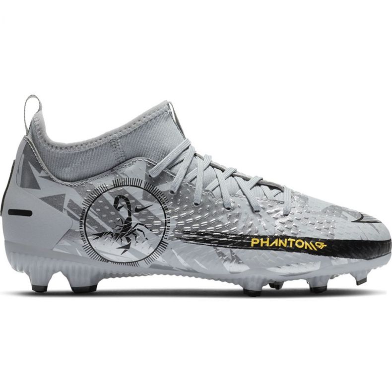 Nike Phantom Gt Scorpion Academy Dynamic Fit FG / MG Jr DA2287 001 chaussures de football bleu gris Nike Phantom Gt Scorpion Academy Dynamic Fit FG / MG Jr DA2287 001 chaussures de football bleu gris