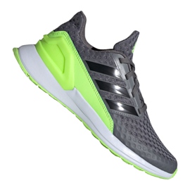 Chaussures de course adidas RapidaRun Jr FV4100 gris vert