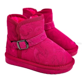 Apawwa Bottes de neige pour enfants avec fourrure Fuchsia Kawai rose