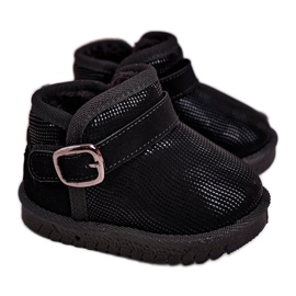 Maiqi Bottes De Neige Enfant Avec Fourrure Noir Dreamy