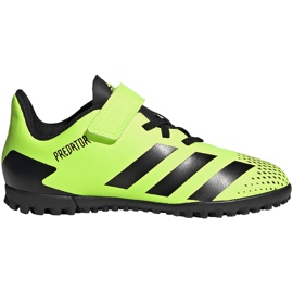 Chaussures de football Adidas Predator 20.4 H&L Tf Junior vert-noir FW9780 Chaussures de football Adidas Predator 20.4 H&L Tf Junior vert-noir FW9780