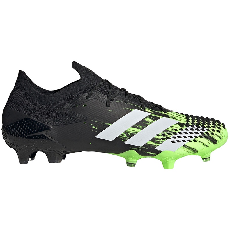 Chaussures de football adidas Predator Mutator 20.1 L Fg noir et vert EH2885 le noir