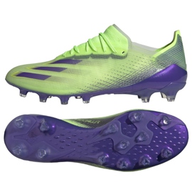 Chaussures de football Adidas X Ghosted.1 Ag M FY0958 bleu, violet, vert vert