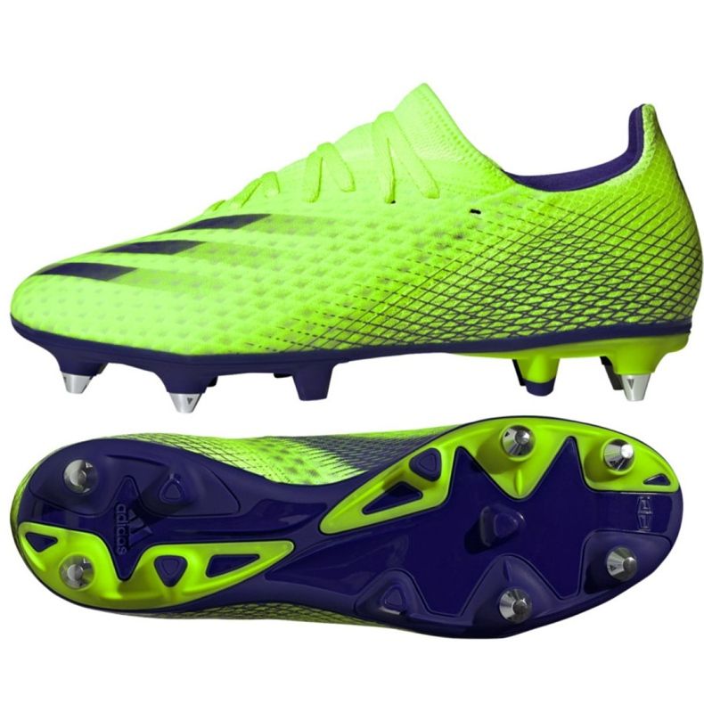 Chaussures de foot Adidas X Ghosted.3 Sg M EG8176 multicolore vert