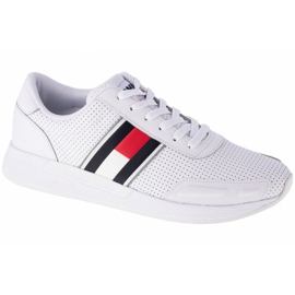 Chaussures Tommy Hilfiger Flexi Perf Leather Runner M EM0EM00580-YBR blanc