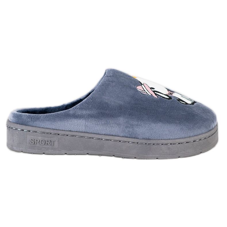 Bona Pantoufles confortables avec application bleu