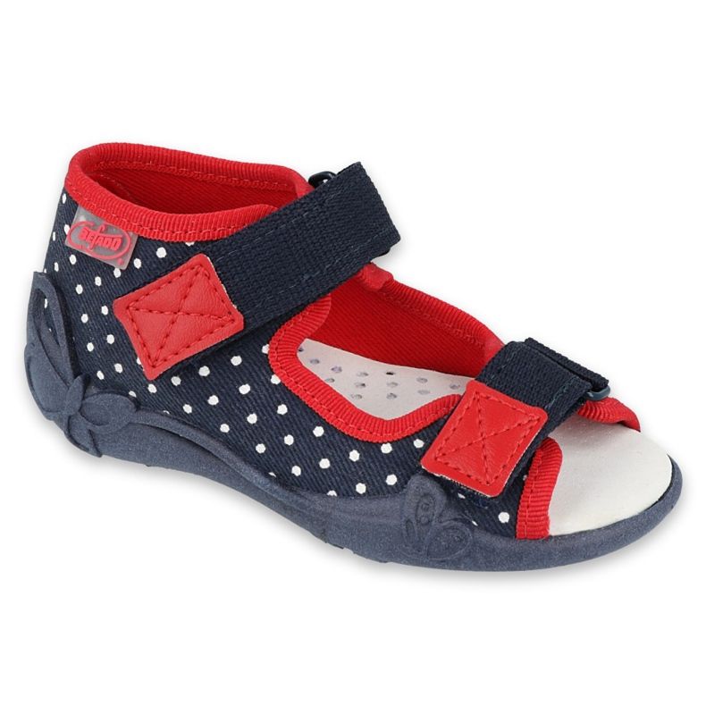 Chaussures pour enfants Befado 342P028 blanche rouge bleu marin